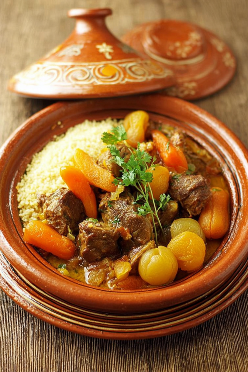 Lamm-Tajine mit Aprikosen und Honig