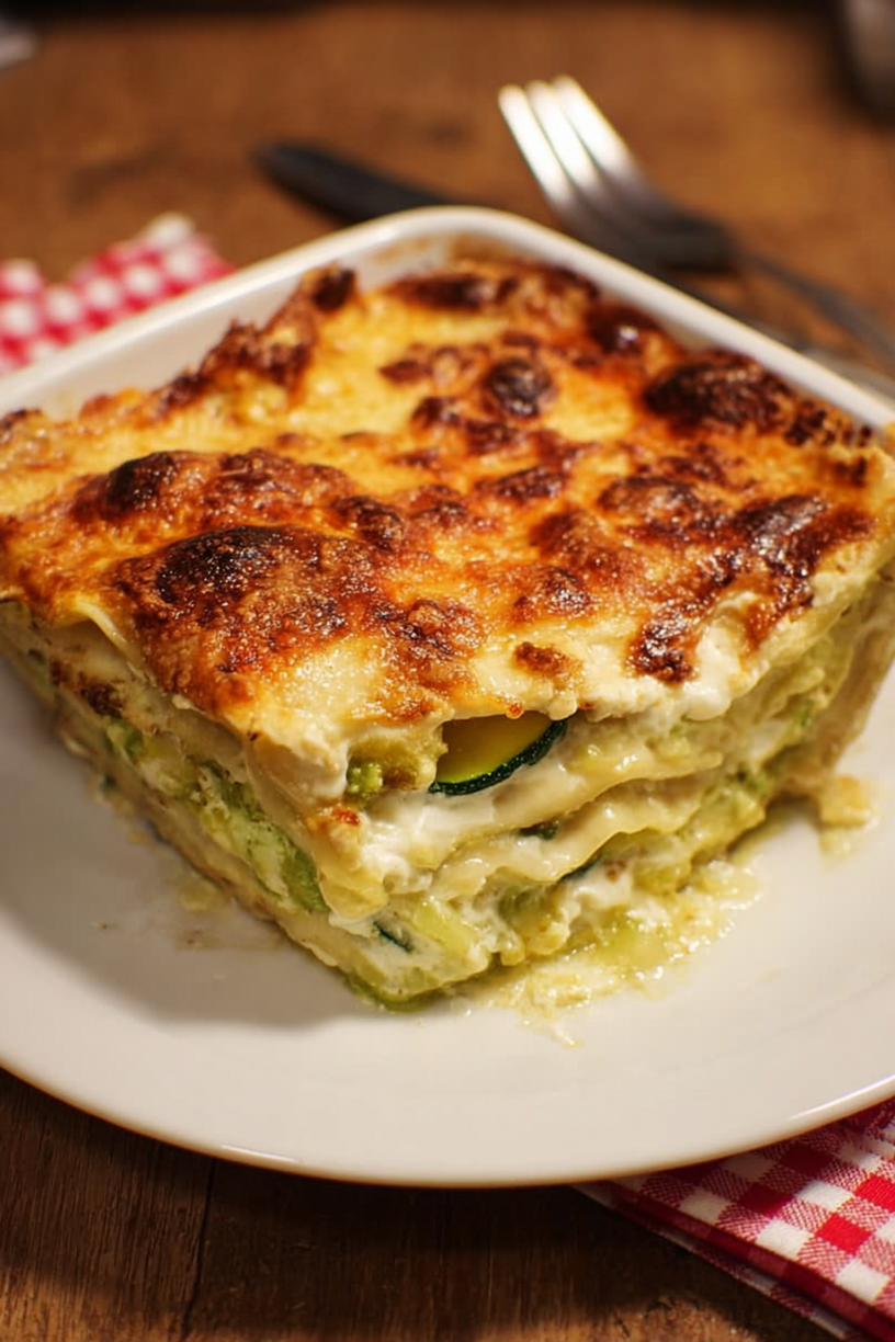 Lasagne mit Ziegenkäse und Zucchini