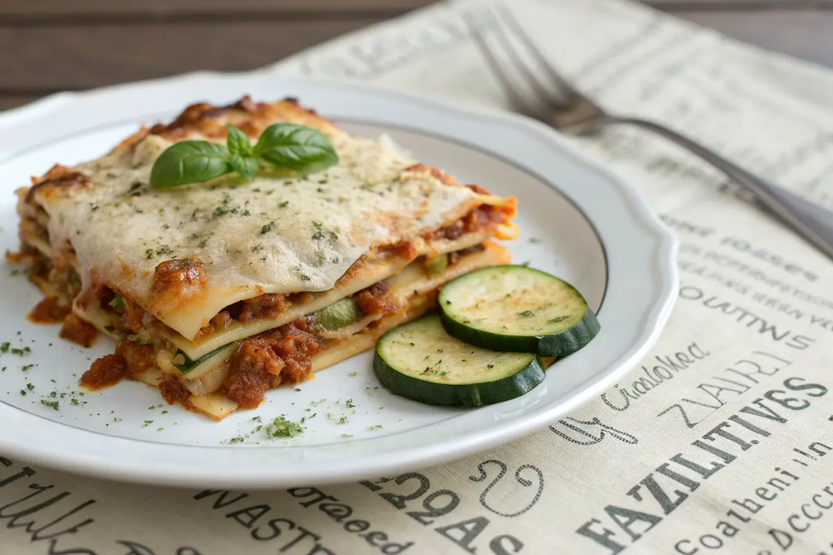 lasagne chèvre courgette