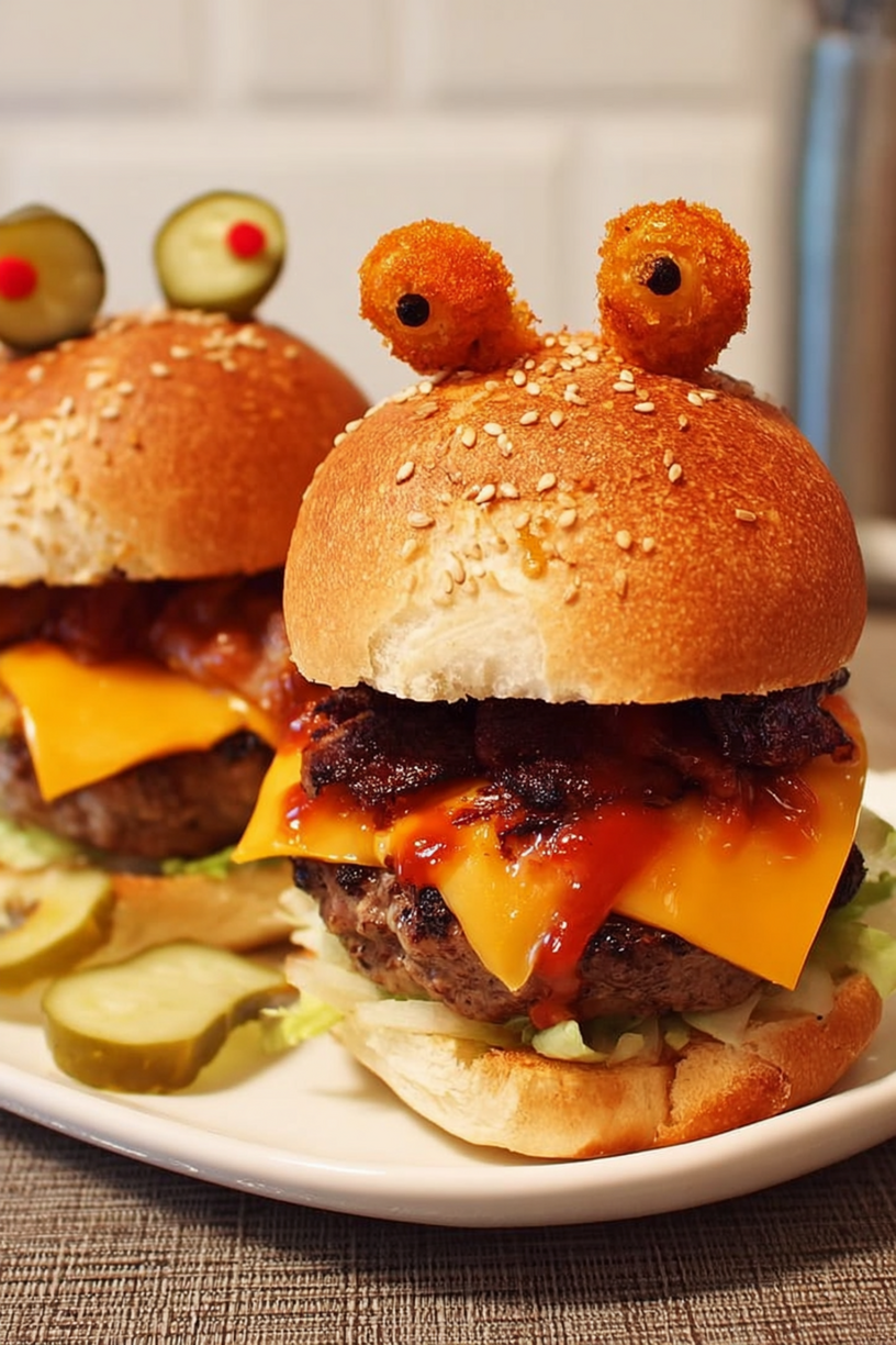 monster burgers cheddar