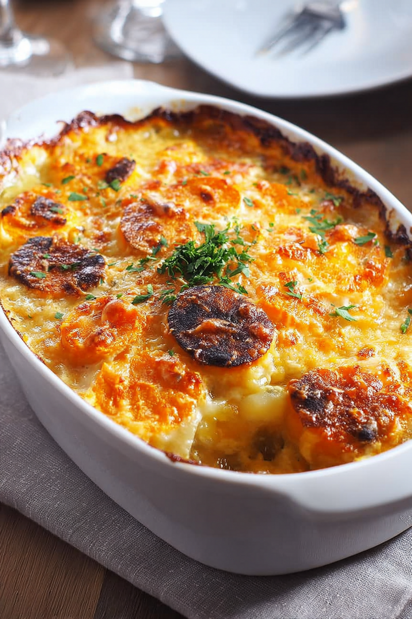 pompoen gratin kastanjes