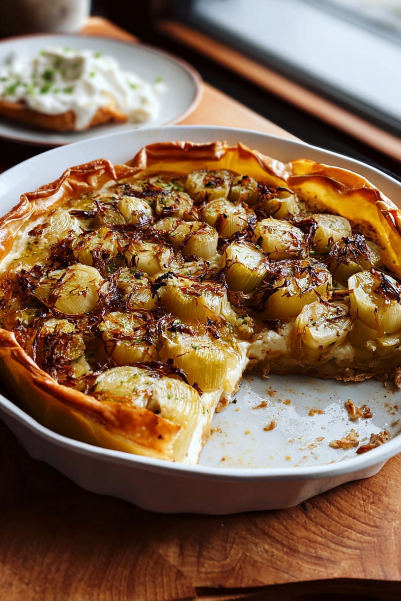 prei geitenkaas tarte tatin