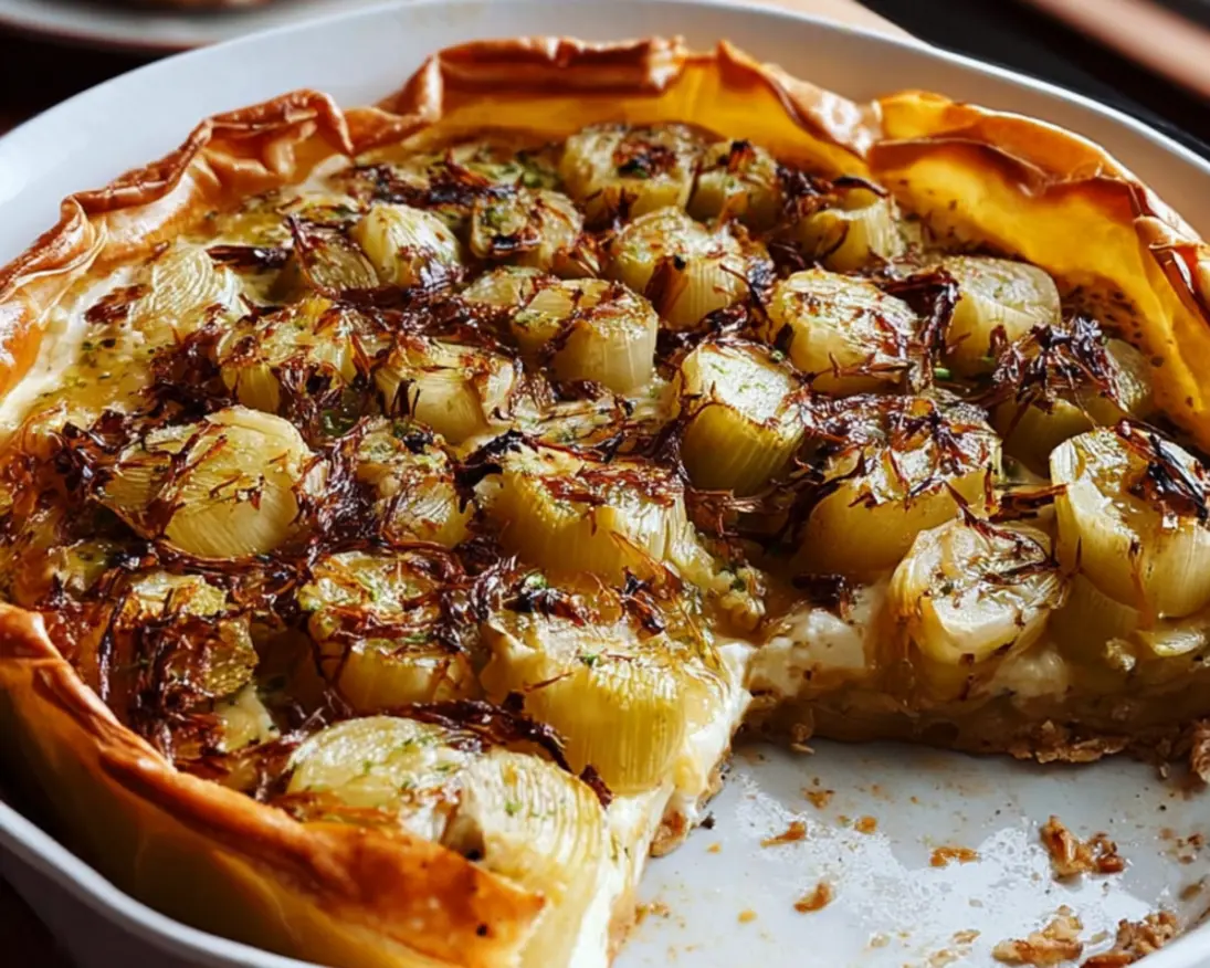 prei geitenkaas tarte tatin