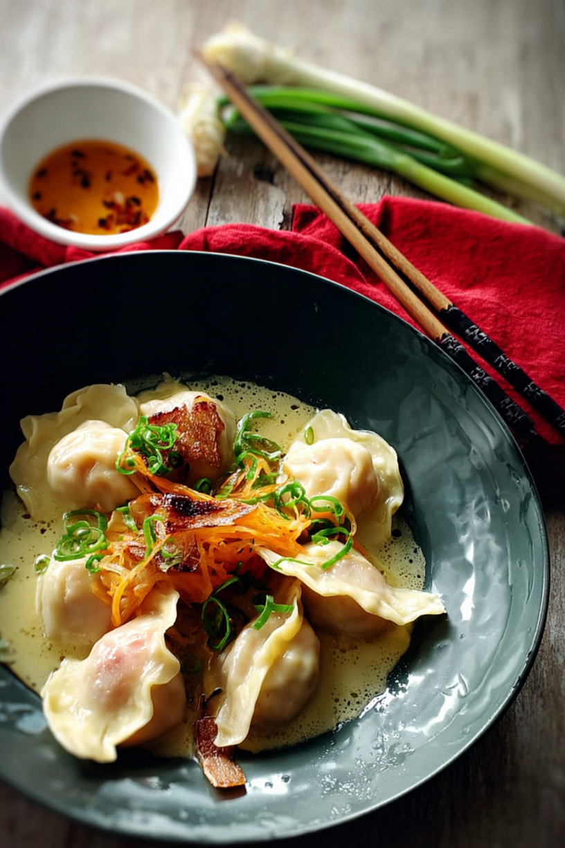 Ravioli mit Schweinefleisch und Chinakohl