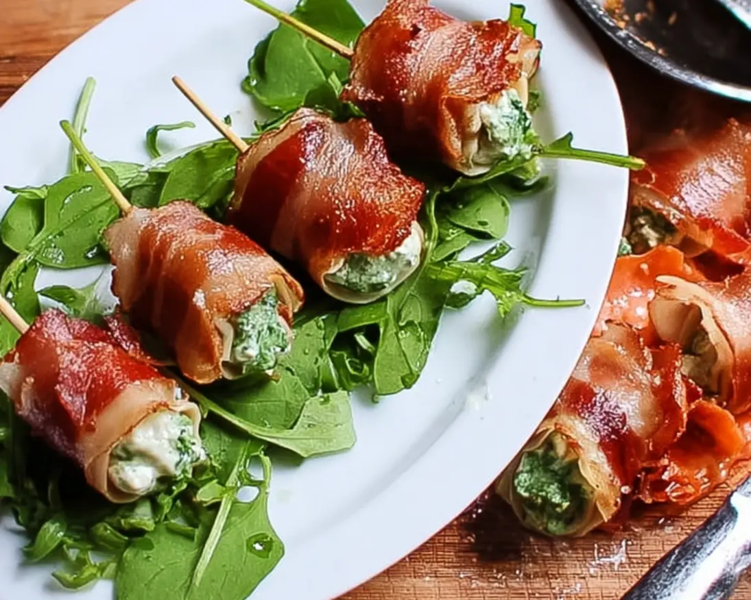 ravioli rucola spiesjes ham mozzarella