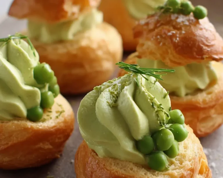 soesjes met erwtenmousse