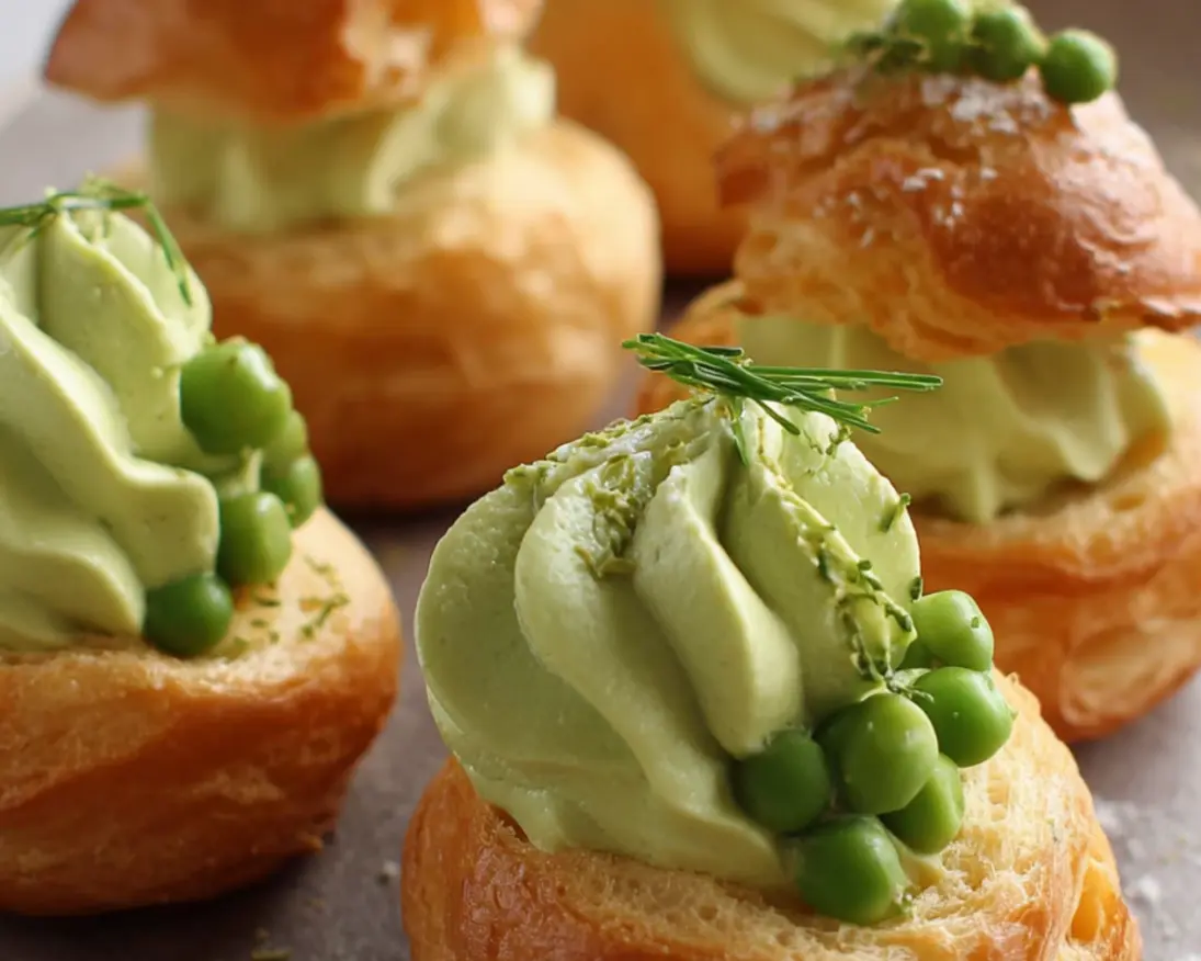 soesjes met erwtenmousse