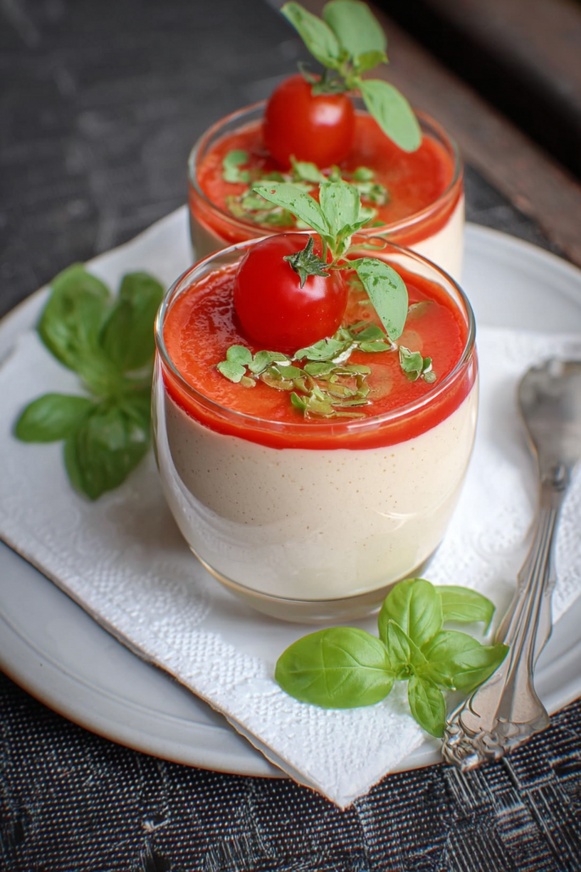 tomaat basilicum mousse
