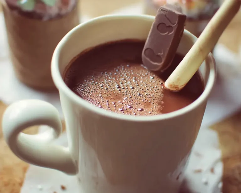warme chocolademelk op stokje