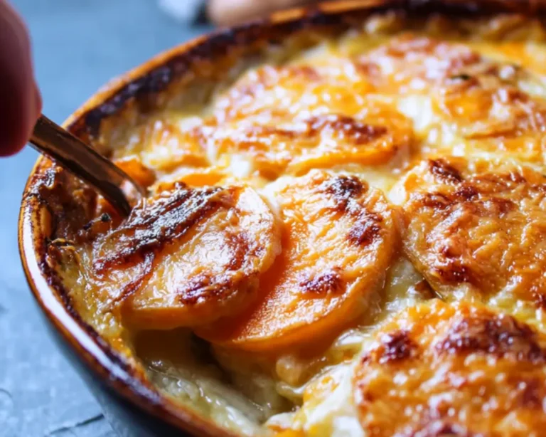 zoete aardappel gratin cheddar