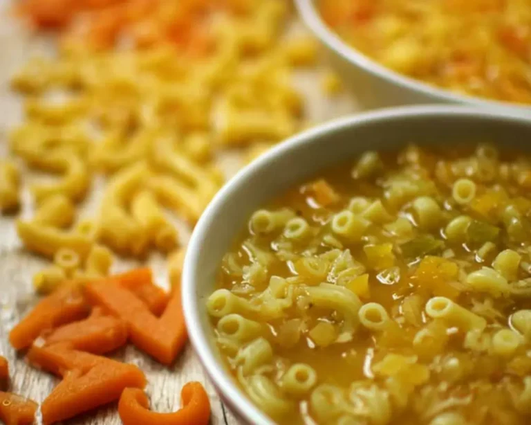 alphabet pasta bouillon