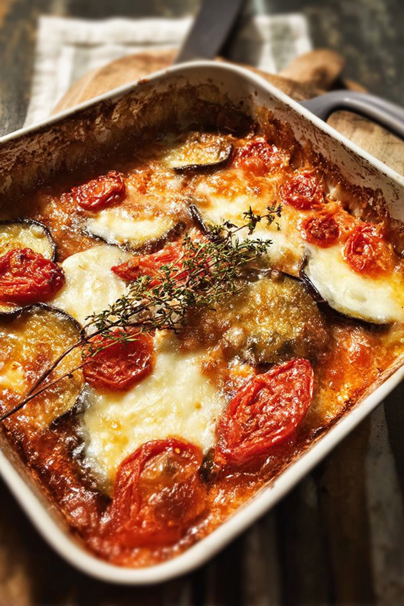 aubergine tomaat gratin