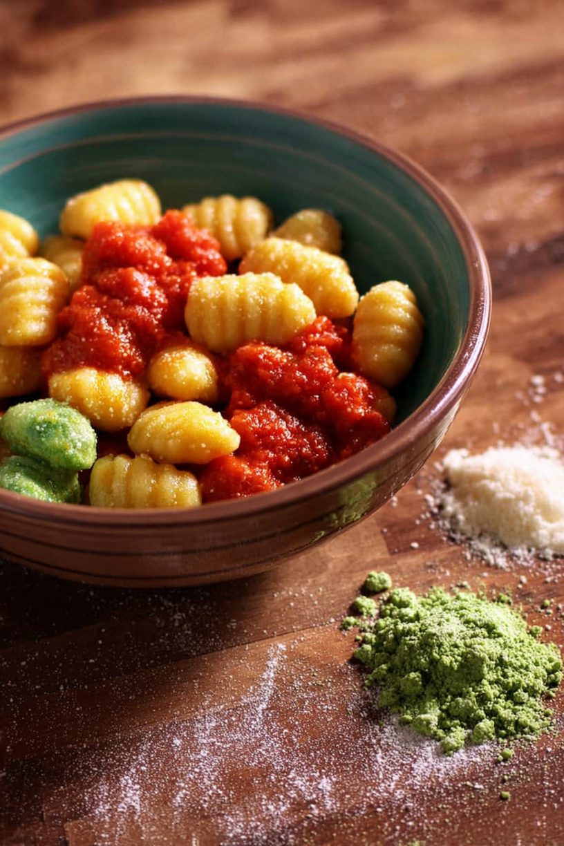 gnocchi drie kleuren