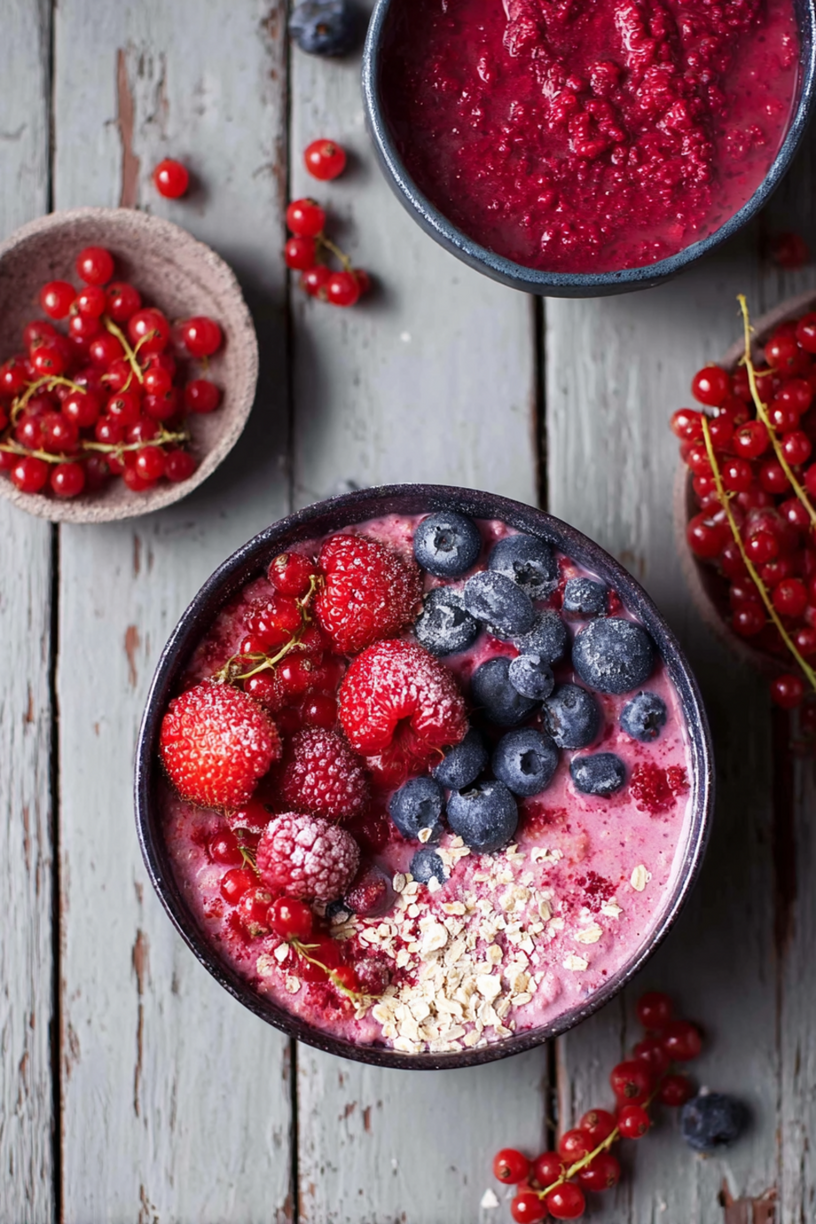 havermout pap rood fruit