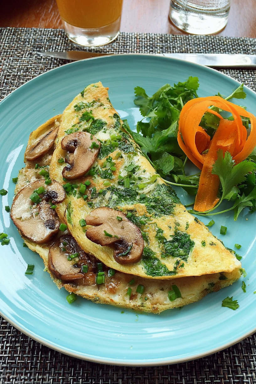 omelet champignons kruiden