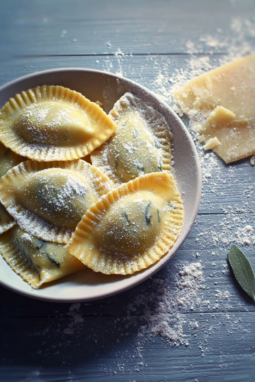 ricotta spinazie ravioli