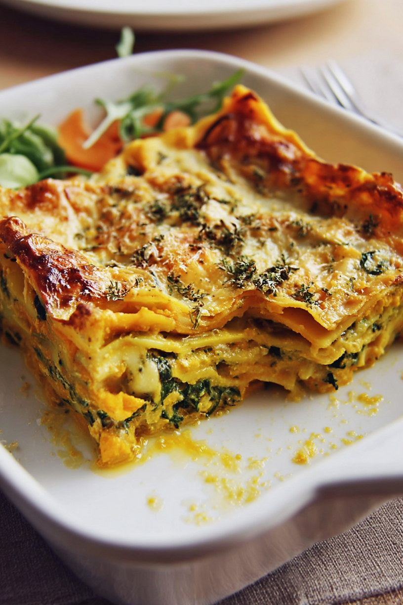 vegetarische lasagne pompoen snijbiet
