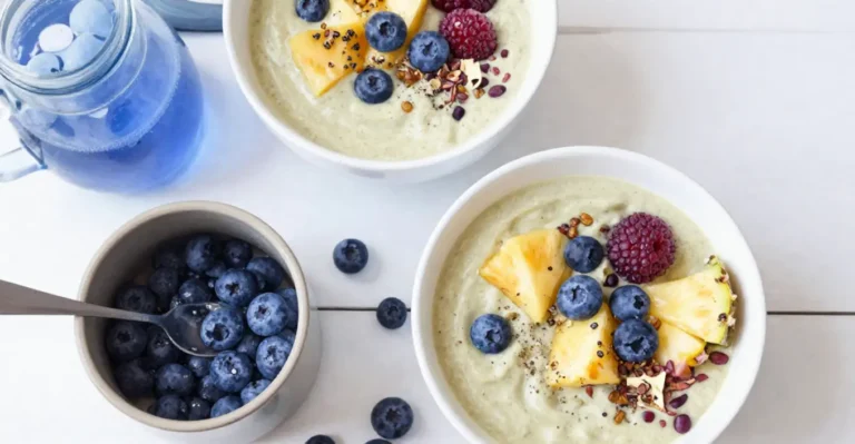 Ananas Blaubeer Smoothie Bowl