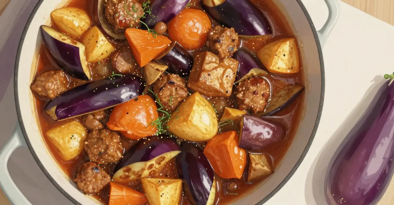 aubergine stoofpot