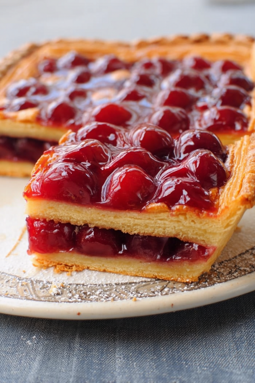 Baskischer Kuchen mit Kirschmarmelade