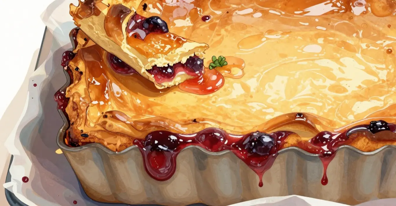 Baskischer Kuchen mit Kirschmarmelade