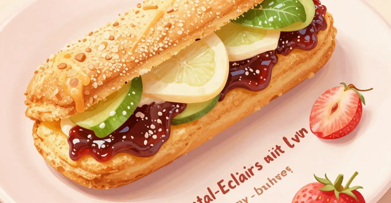 Cantal-Eclairs mit Birnen-Chutney