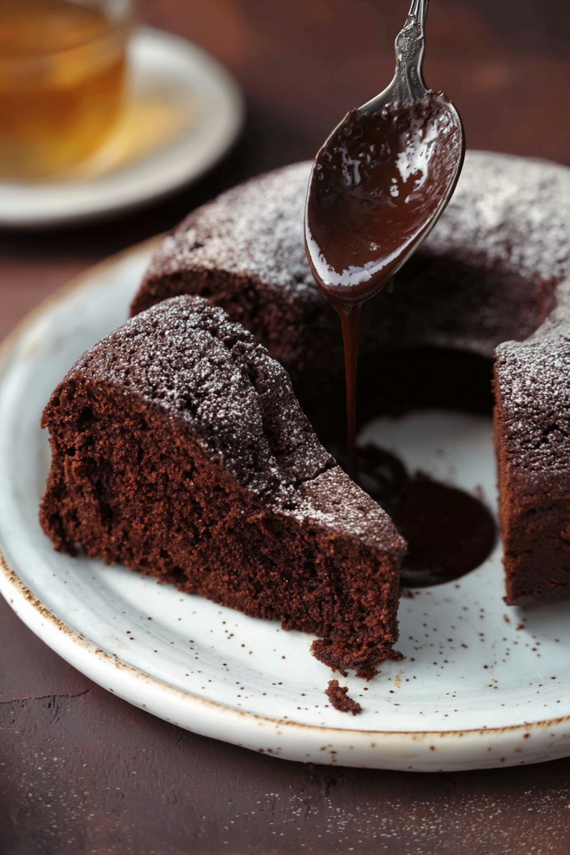chocolade courgette cake zonder boter