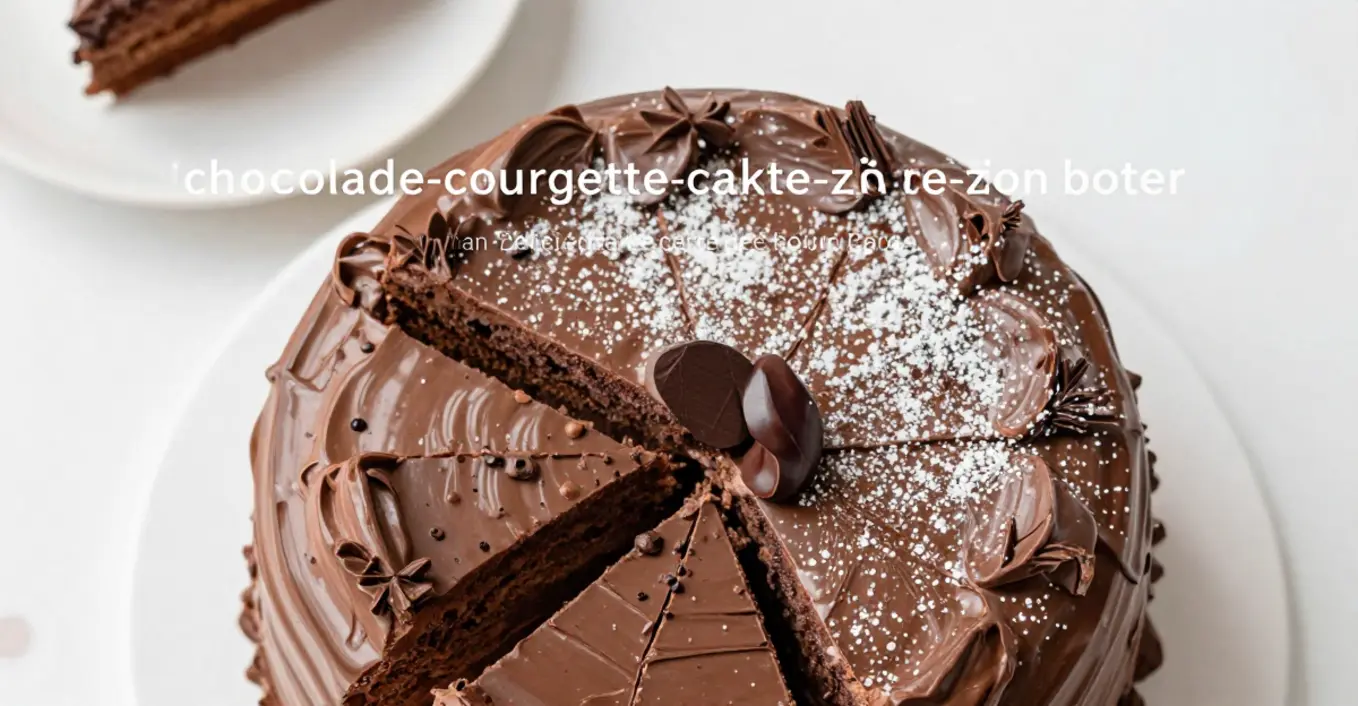 chocolade courgette cake zonder boter