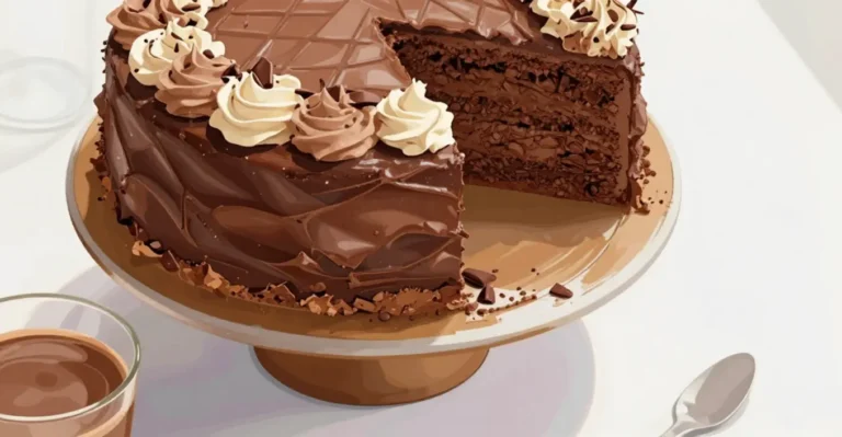 chocolade koffie meringue cake