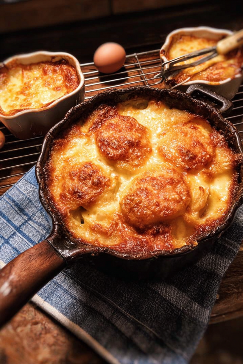 Eiergratin mit Sauce