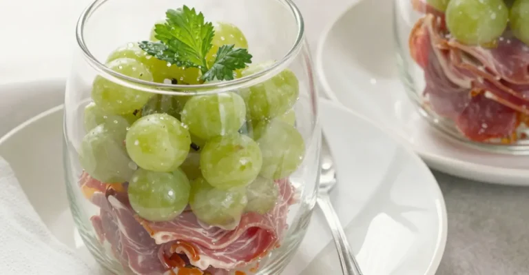 Frühlings-Verrines mit Gemüse und Rohschinken