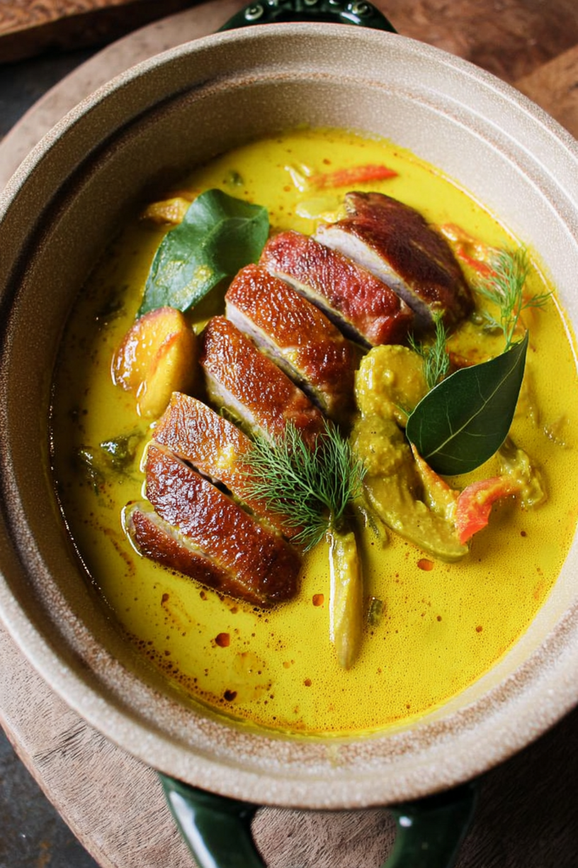 Gelbes Curry mit Entenbrust