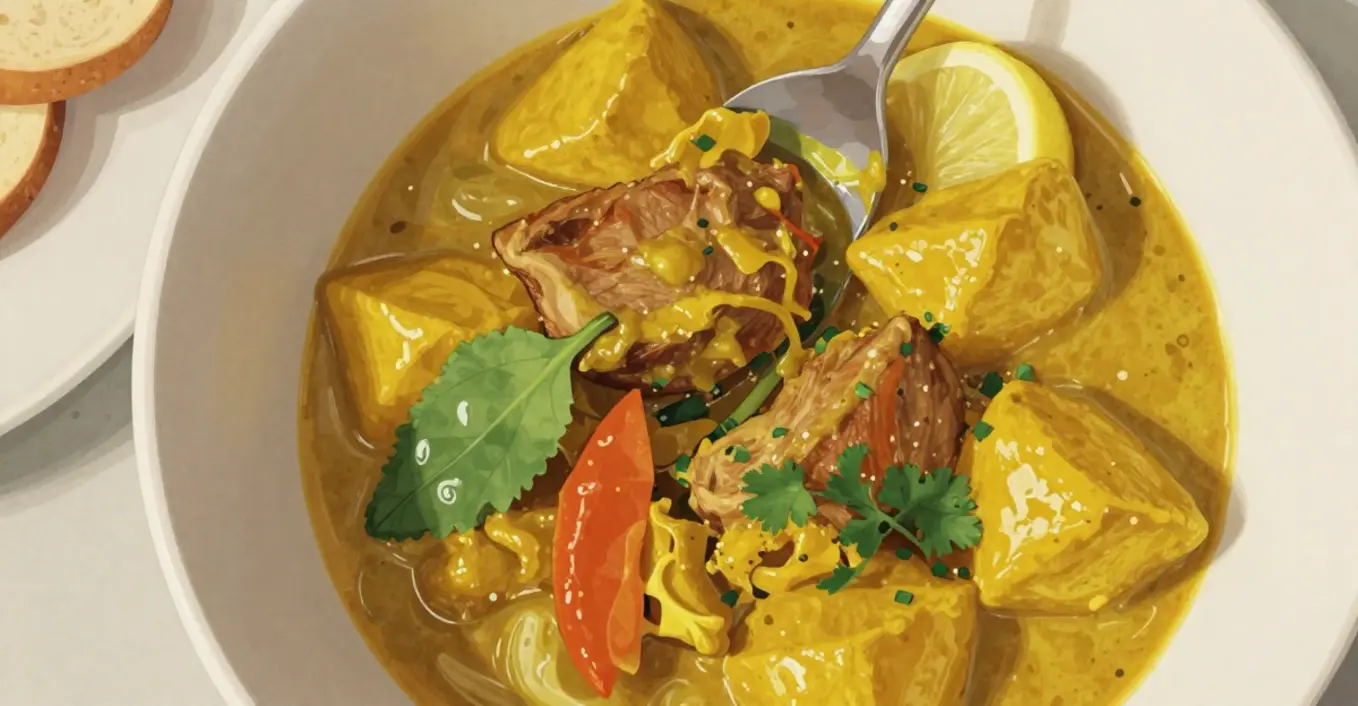 Gelbes Curry mit Entenbrust