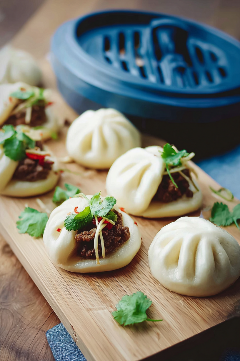 gestoomde banh bao vlees