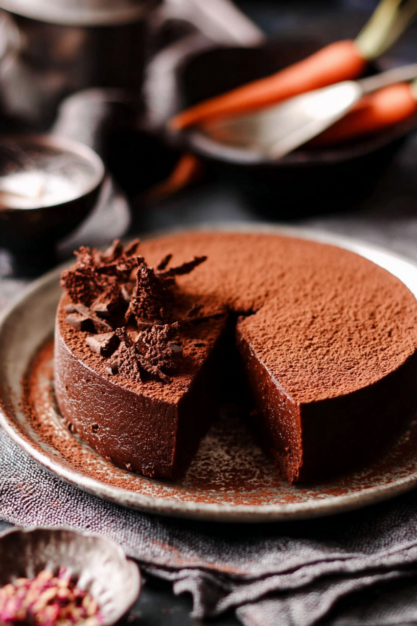 gezonde chocolade wortel cake