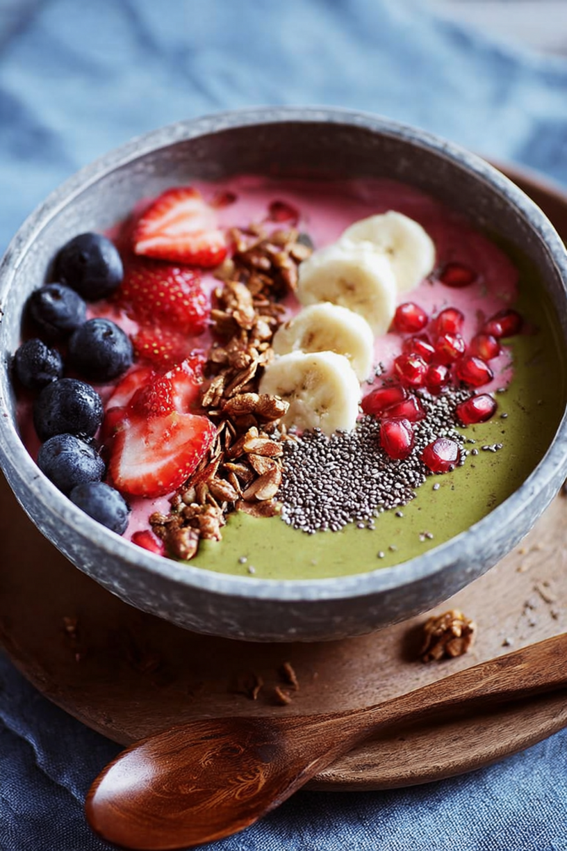 Granatapfel Smoothie Bowl mit Chiasamen