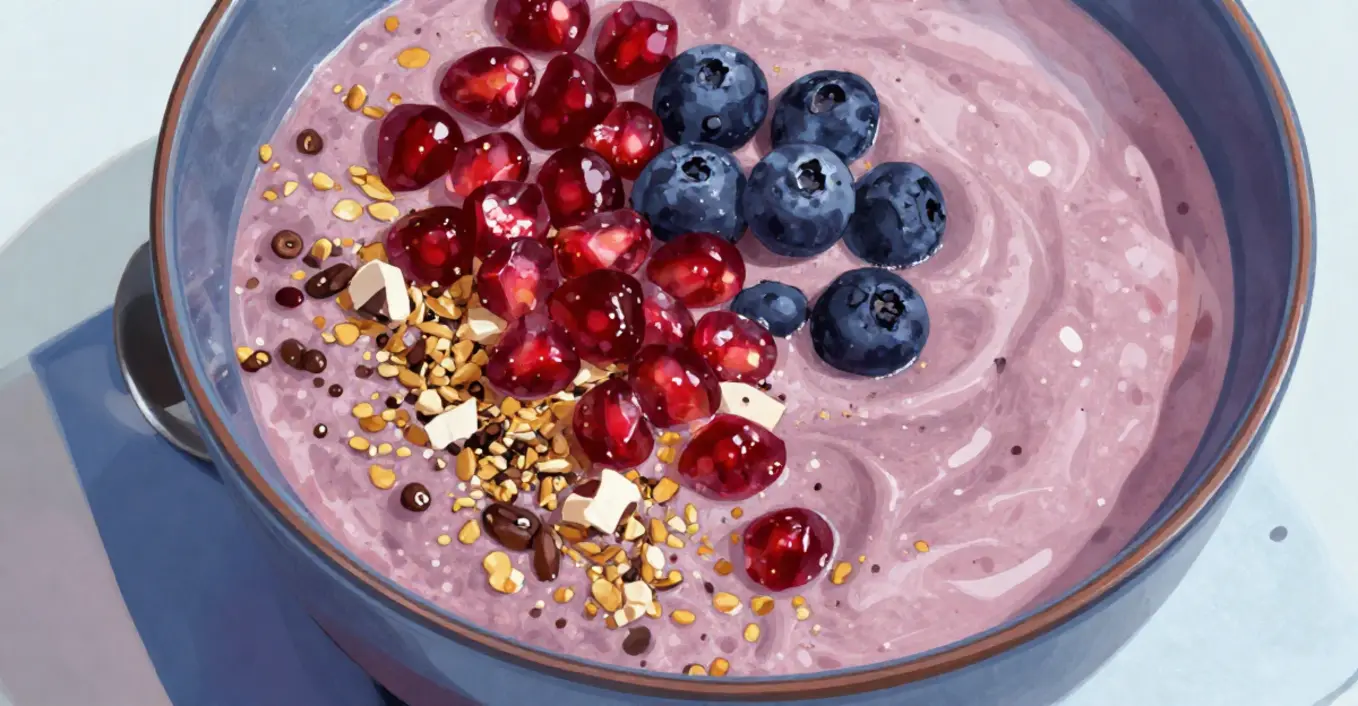 Granatapfel Smoothie Bowl mit Chiasamen