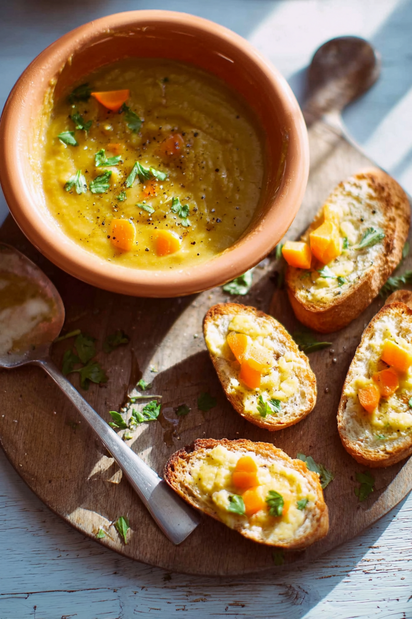 groentesoep toast maroilles