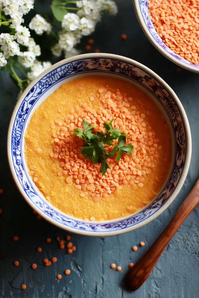 Indische rote Linsensuppe
