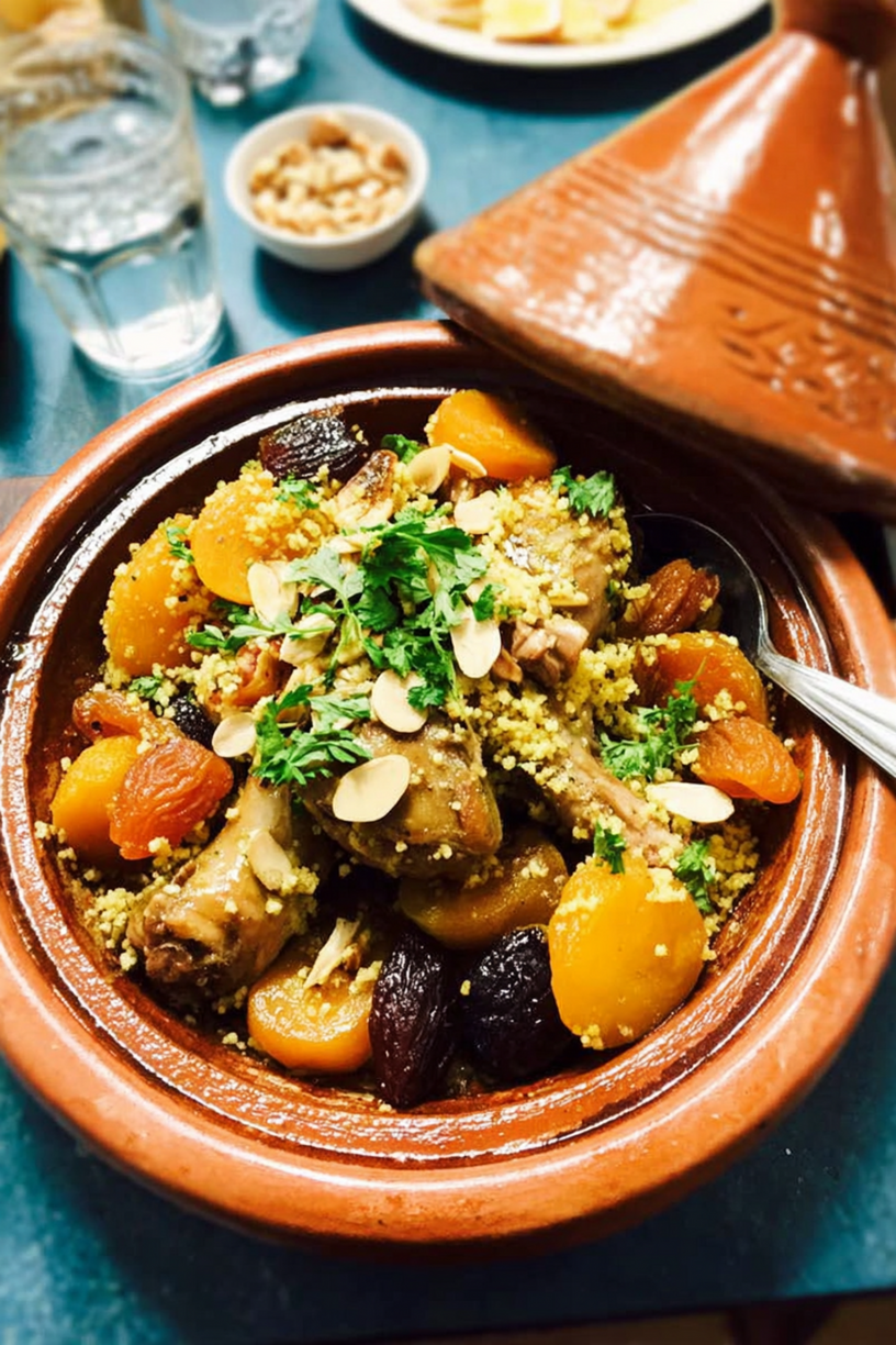 Kaninchen Tajine mit Trockenfrüchten