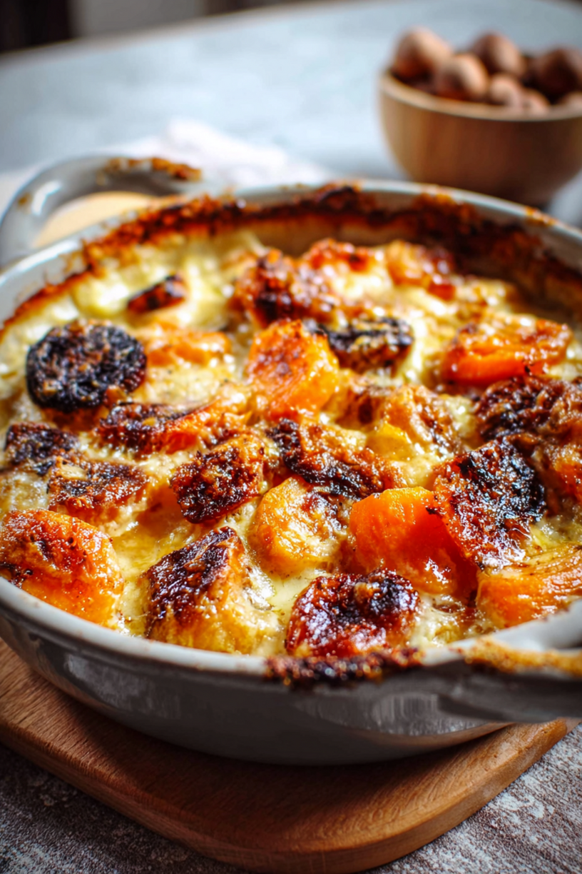 Karotten Süßkartoffel Kastanien Gratin