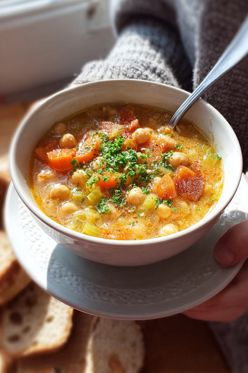 Kichererbsen Lauch Suppe