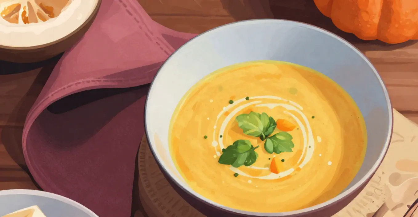 Kürbissuppe mit Kokosmilch