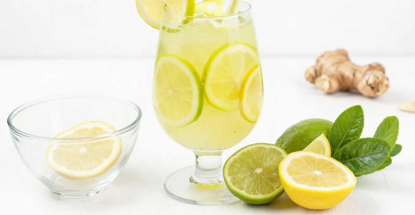 Limetten Ingwer Limonade
