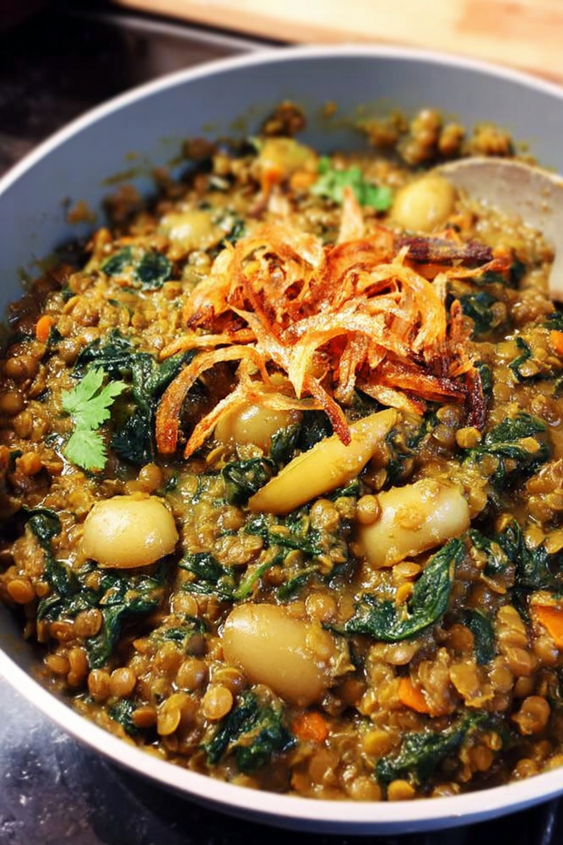 Linsen Spinat Curry
