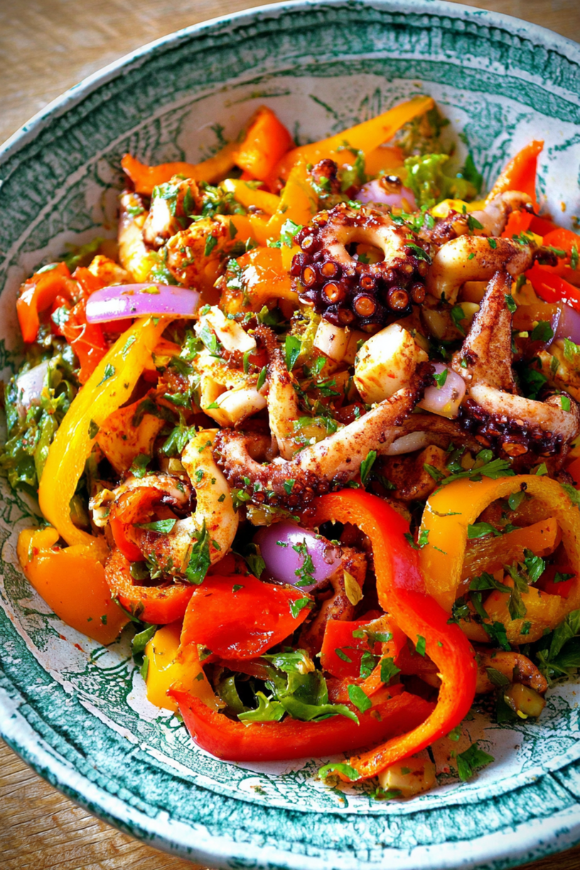 octopus salade paprika
