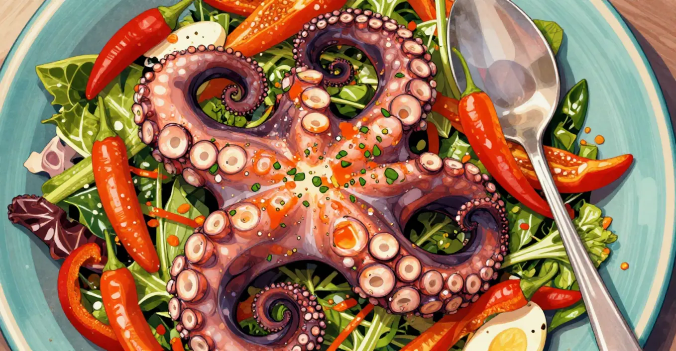 octopus salade paprika