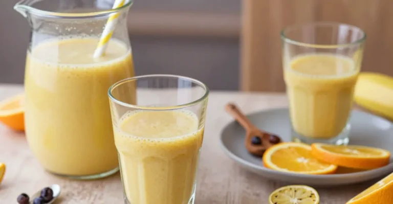 Orangen Bananen Kurkuma Smoothie