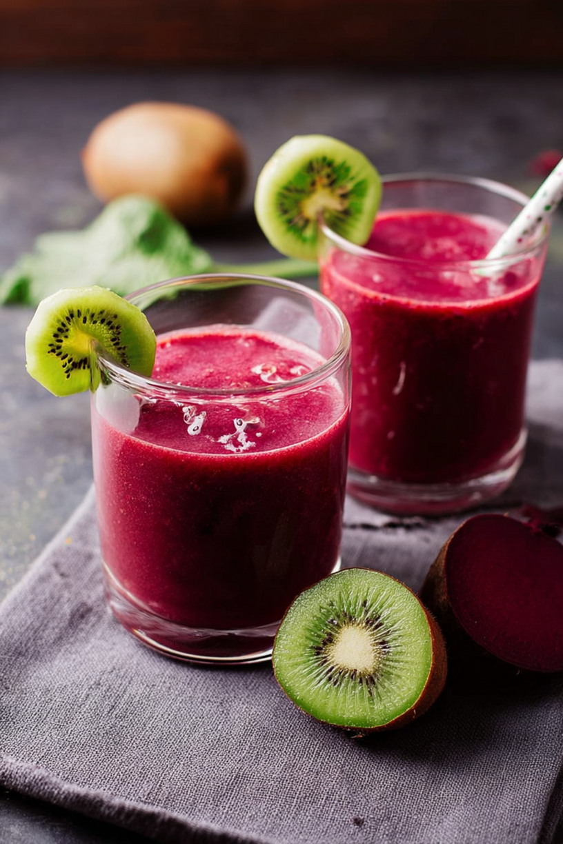 Rote Bete Bananen Kiwi Smoothie