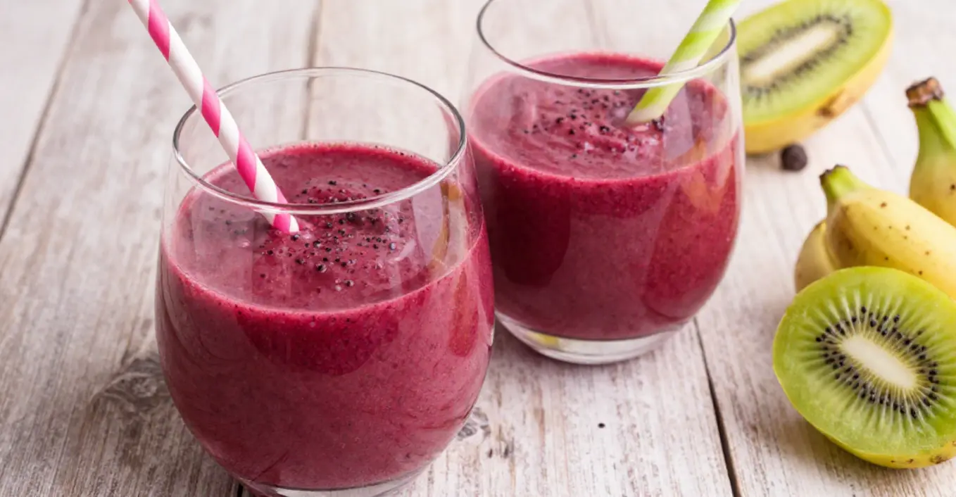 Rote Bete Bananen Kiwi Smoothie